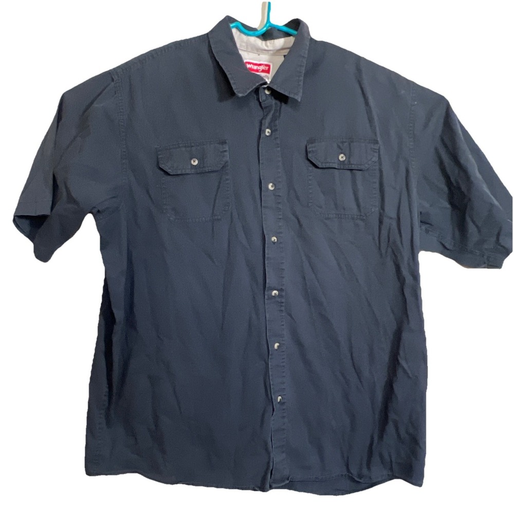 Wrangler Black button down short sleeved‎ shirt Size 2XT